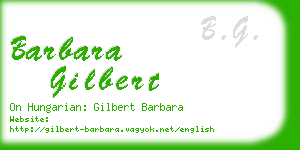 barbara gilbert business card